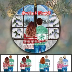 Couple Ornaments - Personalized CHristmas Couple Ornaments Xmas Gifts