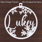 Christmas Name Ornaments - Personalized Christmas Ornaments Wooden Snowflake Christmas Hanging Gift - Image 5