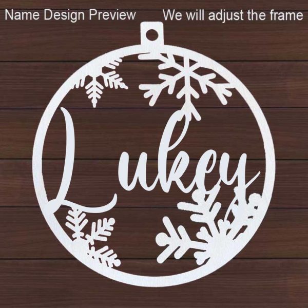 Christmas Name Ornaments - Personalized Christmas Ornaments Wooden Snowflake Christmas Hanging Gift - Image 5