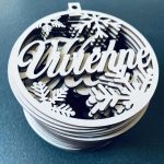 Christmas Name Ornaments - Personalized Christmas Ornaments Wooden Snowflake Christmas Hanging Gift - Image 4