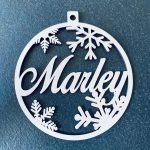 Christmas Name Ornaments - Personalized Christmas Ornaments Wooden Snowflake Christmas Hanging Gift - Image 3