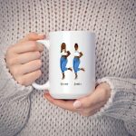Denim Sister Mug - 2 & 3 Fashion Denim Girls Personalised Bestie Mug - Image 4