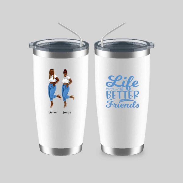 Denim Sister Mug - 2 & 3 Fashion Denim Girls Personalised Bestie Mug - Image 8
