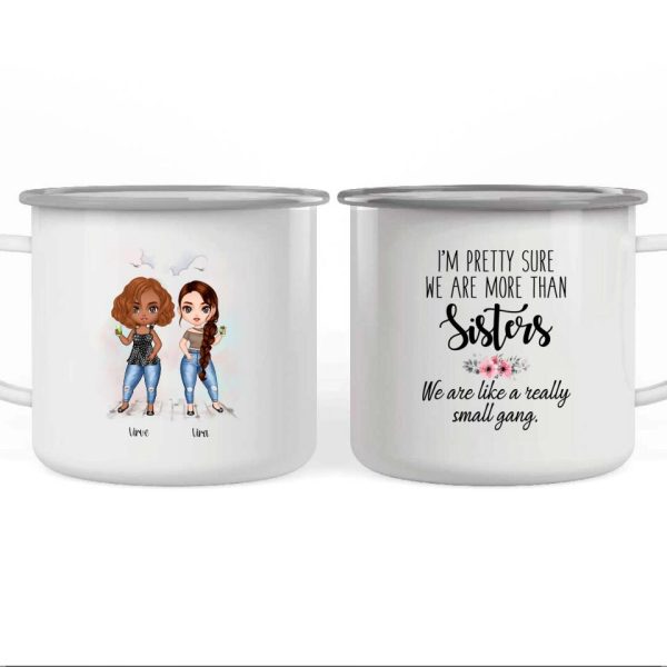 Up to 6 Sisters Mug - Personalized Sister Mugs For 2 & 3 & 4 & 5 & 6 Sisters Custom Bestie Mugs - Image 6
