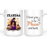 Witch Mom Mug - Up to 6 Kids Witch Grandmother and Mother Personalized Witch Mug Halloween Gift - Image 3