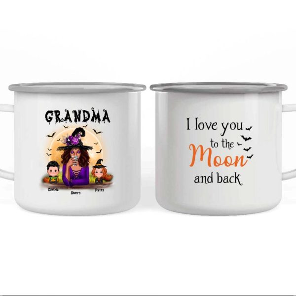 Witch Mom Mug - Up to 6 Kids Witch Grandmother and Mother Personalized Witch Mug Halloween Gift - Image 6