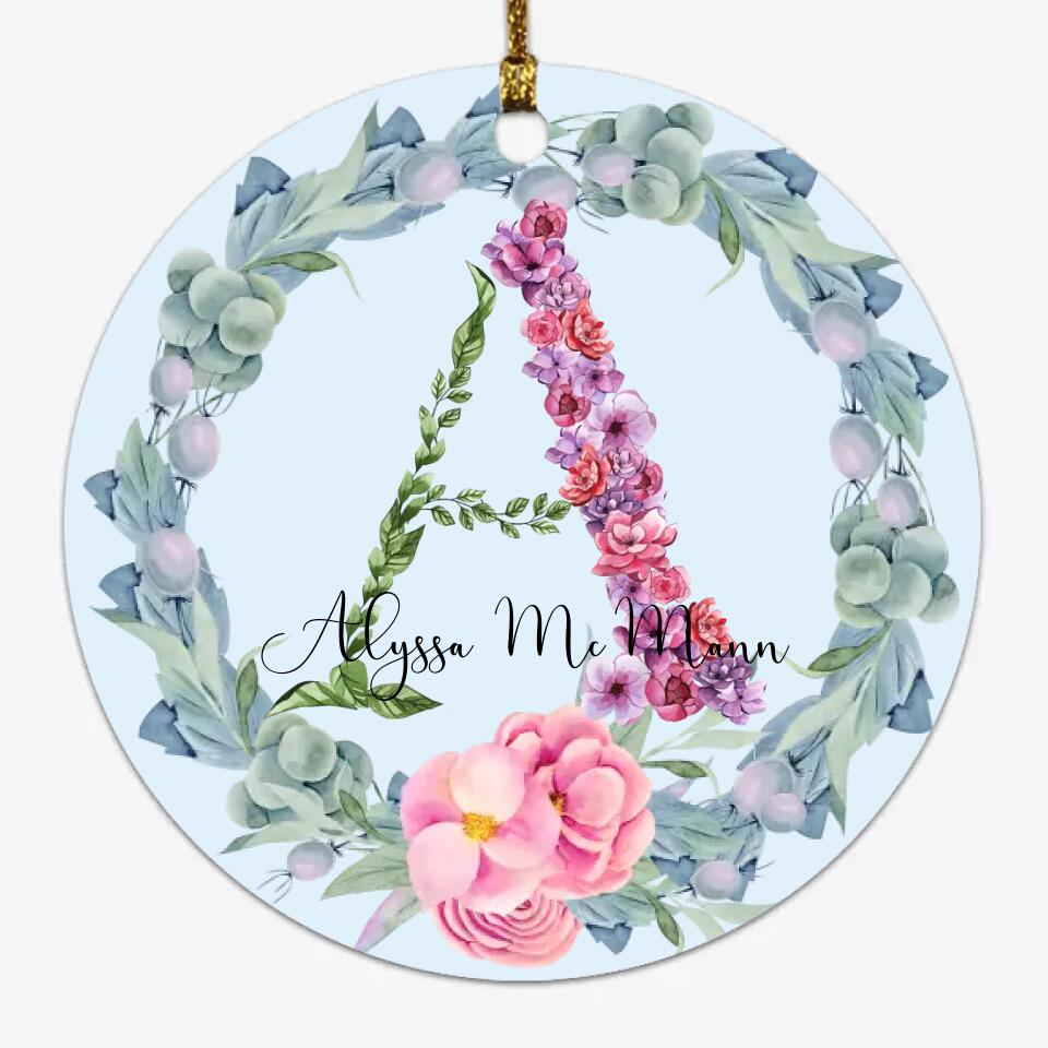 634cf0cfd6a5f Personalized Letter Ornament - Garland Art Letters Personalized Ornament Birthday Gift with Name - Image 1