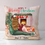 Couple Christmas Pillow - Personalized Christmas Couple Pillow Gifts - Image 2