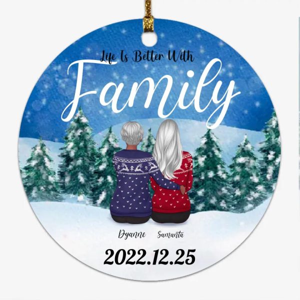 Personalized Family Ornament - Life is Better With Family Ornaments Dad & Mom & Kid Gifts - Image 3