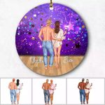 Couple Ornaments - Together Since Personalized Couple Ornaments Purple Design Gift