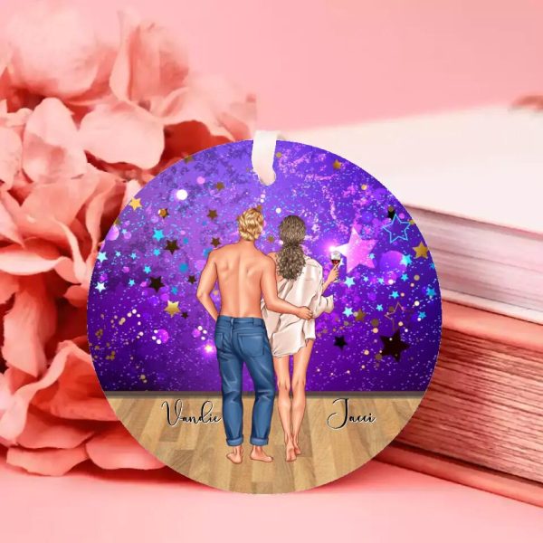 Couple Ornaments - Together Since Personalized Couple Ornaments Purple Design Gift - Image 5