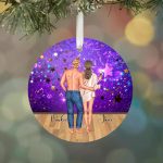 Couple Ornaments - Together Since Personalized Couple Ornaments Purple Design Gift - Image 4