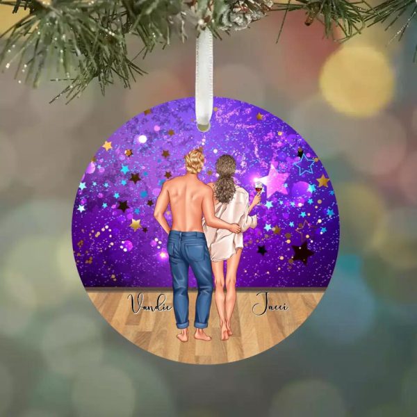 Couple Ornaments - Together Since Personalized Couple Ornaments Purple Design Gift - Image 4
