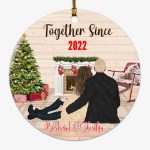 Couple Ornaments - Together Since Personalized Ornaments For Couple Gifts With Name - Image 2