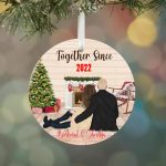 Couple Ornaments - Together Since Personalized Ornaments For Couple Gifts With Name - Image 5