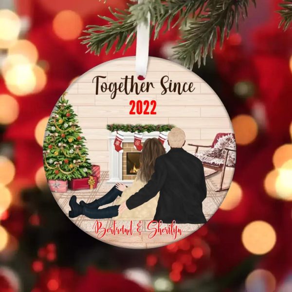 Couple Ornaments - Together Since Personalized Ornaments For Couple Gifts With Name - Image 6