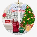 Grandma & Kids Ornaments - Very Merry Grandma Personalized Ornaments Family Christmas Gifts - Image 2