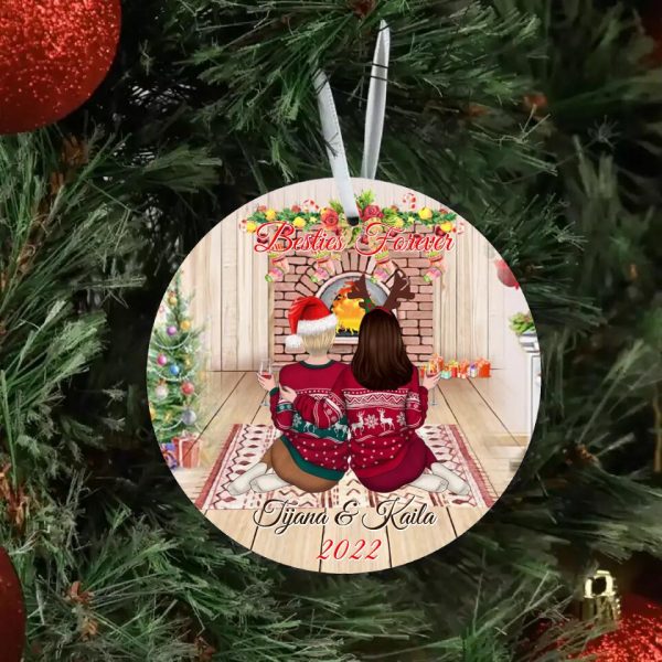 Christmas Sister Ornaments - Besties Forever Personalized Sister Ornaments Christmas Best Friends Gifts - Image 4