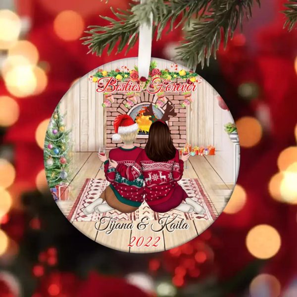 Christmas Sister Ornaments - Besties Forever Personalized Sister Ornaments Christmas Best Friends Gifts - Image 6