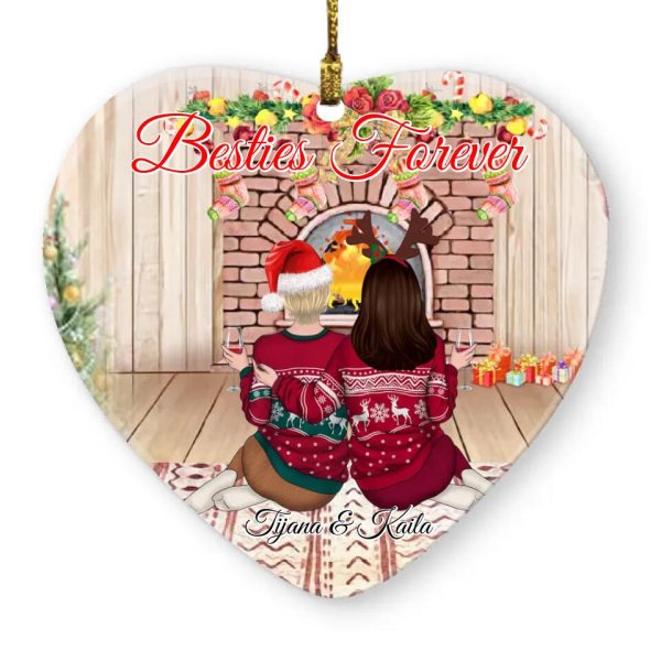 Christmas Sister Ornaments - Besties Forever Personalized Sister Ornaments Christmas Best Friends Gifts - Image 7