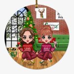 Christmas Sister Ornament - Best Friends Personalized Christmas Ornament Besties & Sister Christmas Gift - Image 2