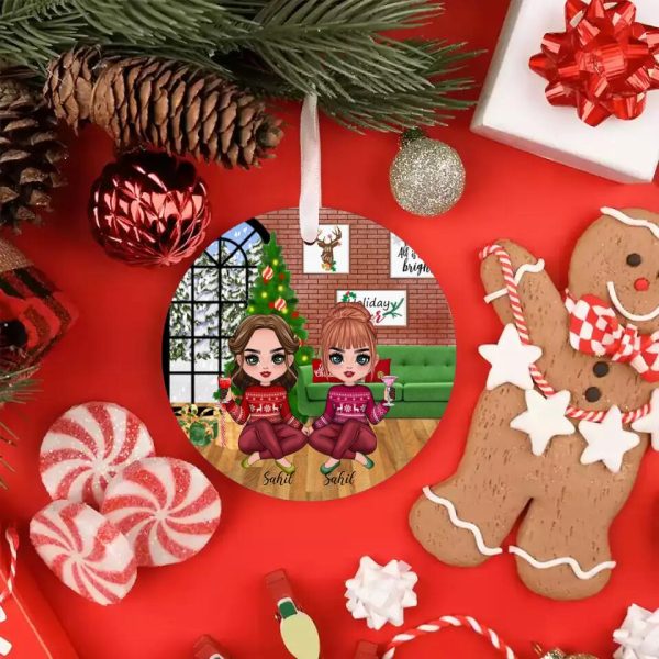 Christmas Sister Ornament - Best Friends Personalized Christmas Ornament Besties & Sister Christmas Gift - Image 4