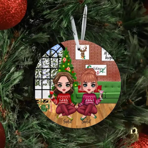 Christmas Sister Ornament - Best Friends Personalized Christmas Ornament Besties & Sister Christmas Gift - Image 5