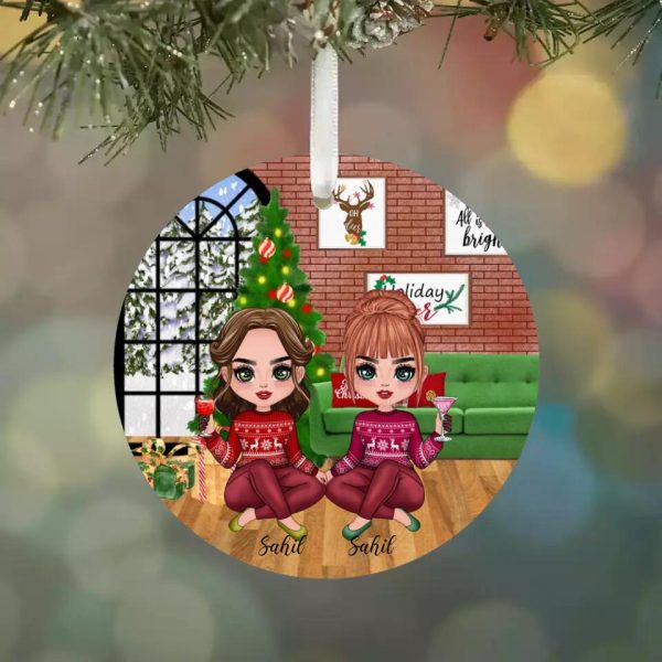 Christmas Sister Ornament - Best Friends Personalized Christmas Ornament Besties & Sister Christmas Gift - Image 6
