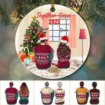 Couple Christmas Ornaments - Personalized Merry Christmas Gift Ornament For Couple & Friends