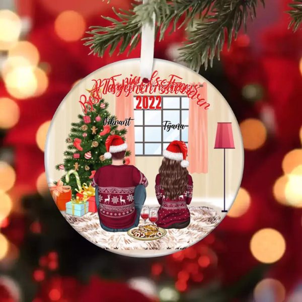 Couple Christmas Ornaments - Personalized Merry Christmas Gift Ornament For Couple & Friends - Image 6