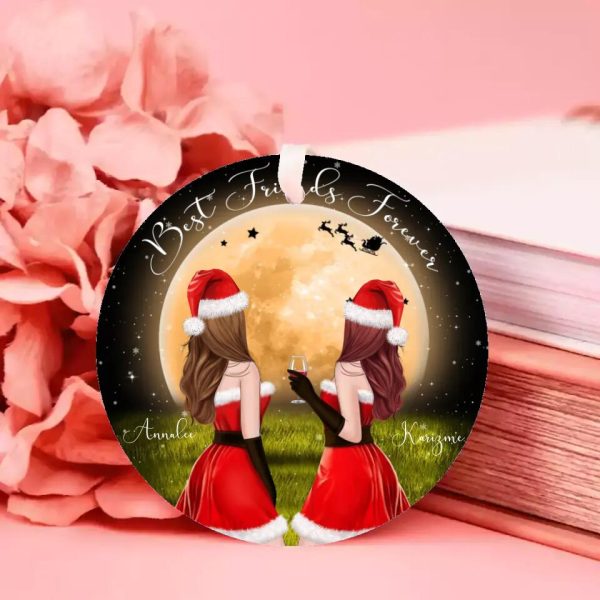 Christmas Sisters Ornament - Personalized Christmas Costume Sisters Ornaments - Image 5