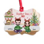 Christmas Couple Ornament - Together Since Personalized Chibi Couple Ornaments Christmas Gift - Image 7