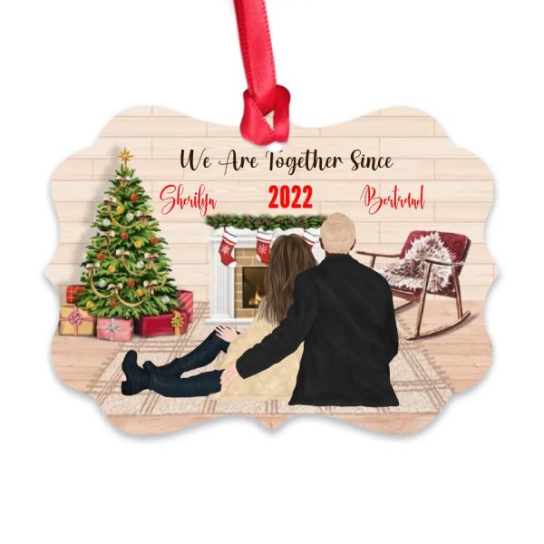 Couple Ornaments - Together Since Personalized Ornaments For Couple Gifts With Name - Image 7