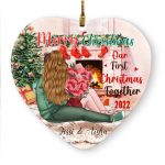 Couples Christmas Ornament - Our First Christmas Together Personalized Christmas Ornament for Couples - Image 9