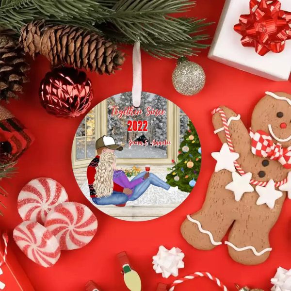 Couple Christmas Ornaments - Together Since Personalized Christmas Ornament - Image 4