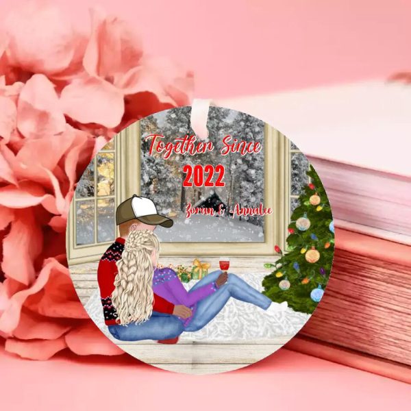 Couple Christmas Ornaments - Together Since Personalized Christmas Ornament - Image 8