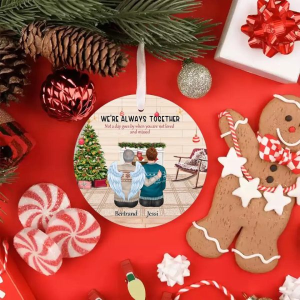 Dad & Son Ornaments - Up to 4 Kids We Are Always Together Personalized Ornament For Dad & Son - Image 5