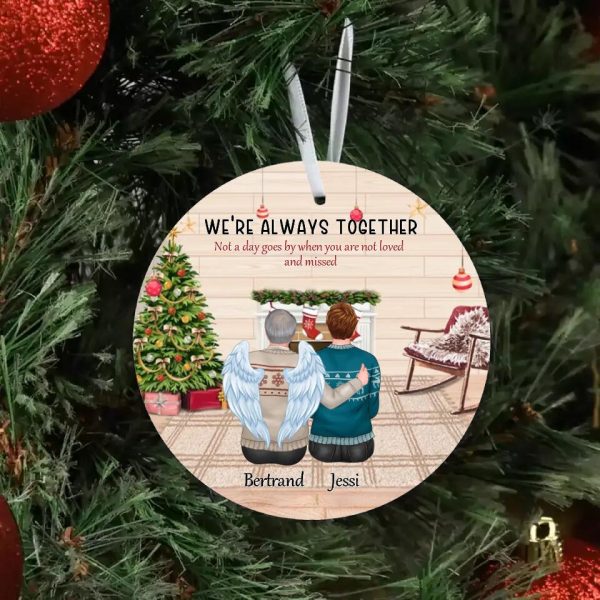 Dad & Son Ornaments - Up to 4 Kids We Are Always Together Personalized Ornament For Dad & Son - Image 6