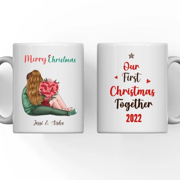 Couple Mug - Our First Christmas Together Personalized Christmas Couple Mug - Image 2