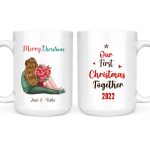 Couple Mug - Our First Christmas Together Personalized Christmas Couple Mug - Image 3