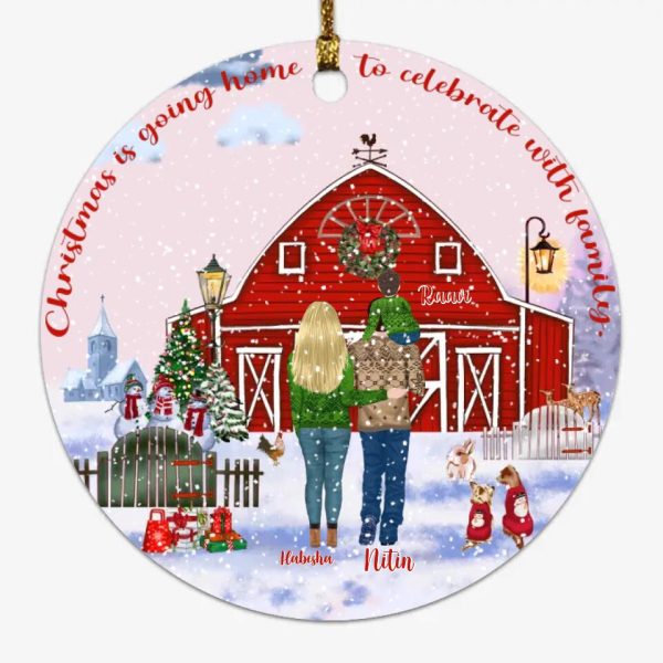 Christmas Family Ornaments - Christmas Is Going Home Snowflake Personalized Family Ornaments - Image 2