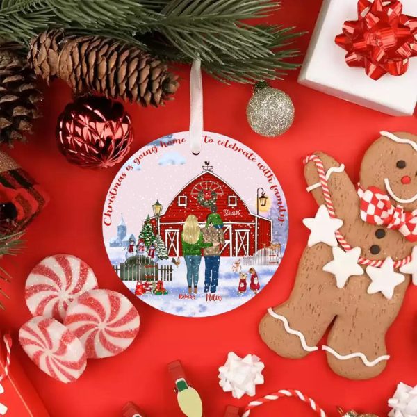 Christmas Family Ornaments - Christmas Is Going Home Snowflake Personalized Family Ornaments - Image 3