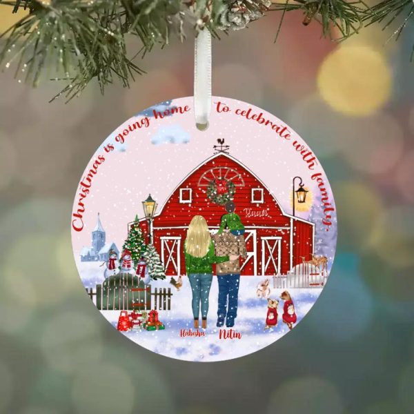 Christmas Family Ornaments - Christmas Is Going Home Snowflake Personalized Family Ornaments - Image 5