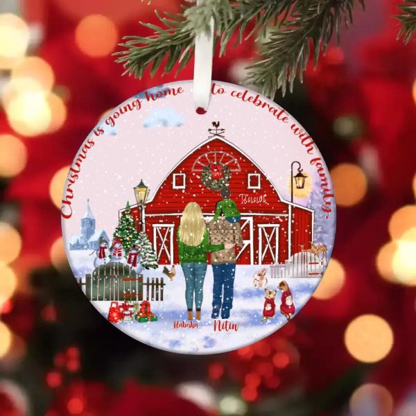 Christmas Family Ornaments - Christmas Is Going Home Snowflake Personalized Family Ornaments - Image 6