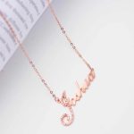 Personalized Name Necklace - Crystal Diamond with Artistic Words Personalized Name Necklace S925 Silver