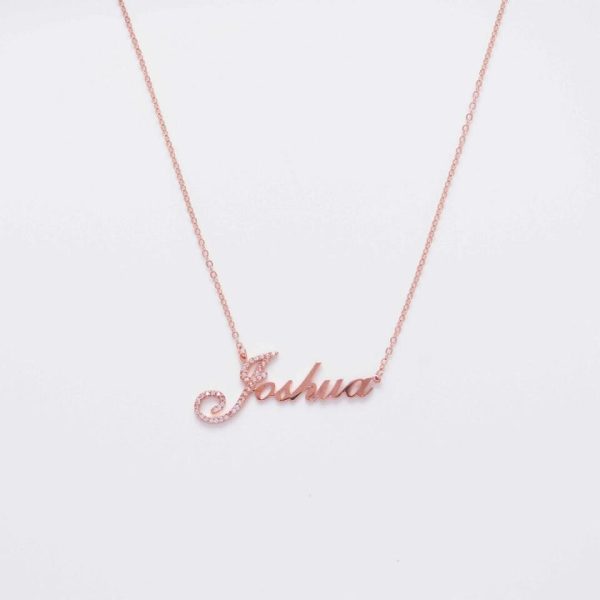 Personalized Name Necklace - Crystal Diamond with Artistic Words Personalized Name Necklace S925 Silver - Image 3