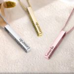 Personalized Name Necklace - Personalized Design Bar Necklace Pendant Valentine's Day Gift Anniversary Gifts - Image 3