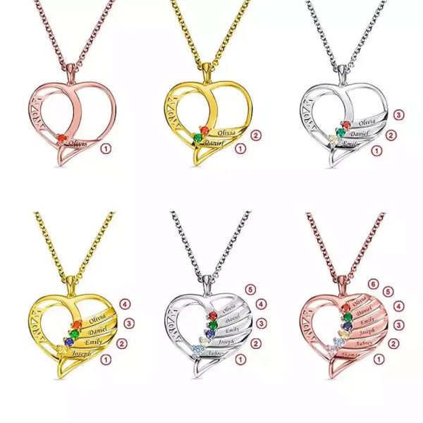 Personalized Name Necklaces - Up to 6 Names Personalized Sister Necklace Valentine's Day Gifts - Image 2