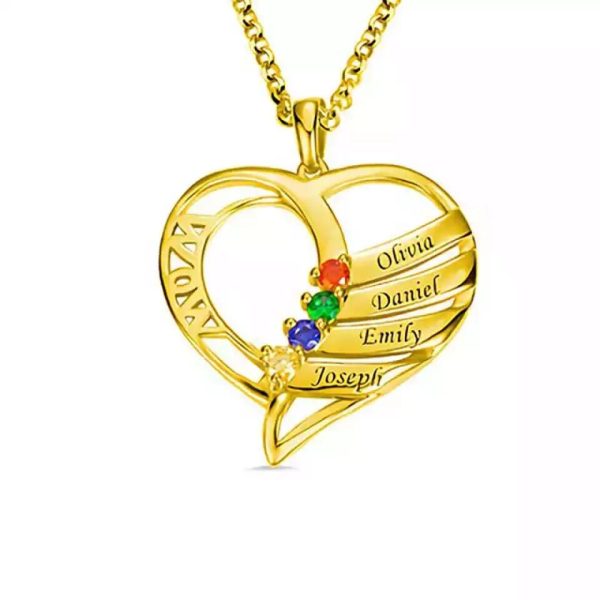 Personalized Name Necklaces - Up to 6 Names Personalized Sister Necklace Valentine's Day Gifts - Image 4