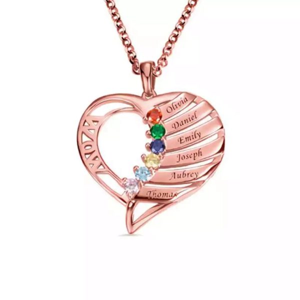 Personalized Name Necklaces - Up to 6 Names Personalized Sister Necklace Valentine's Day Gifts - Image 5